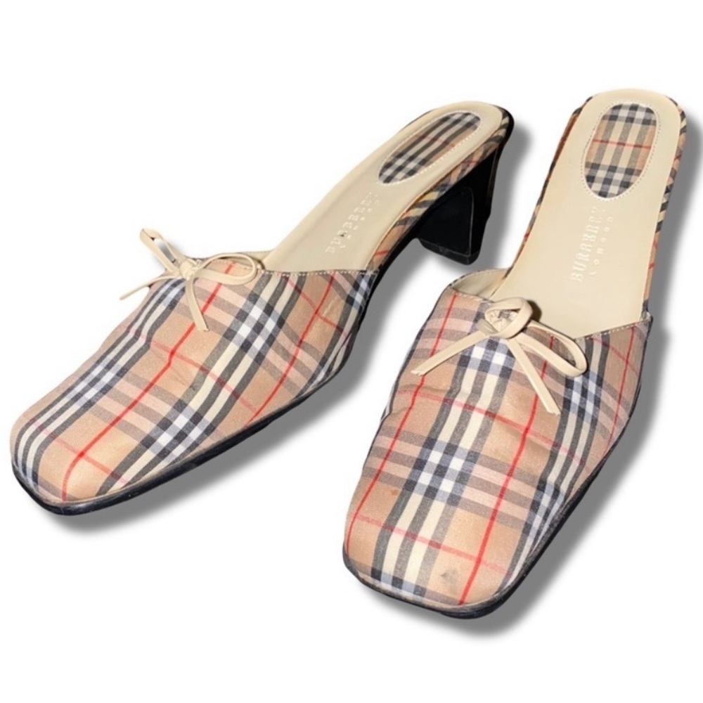 Burberry heel mules vintage rare